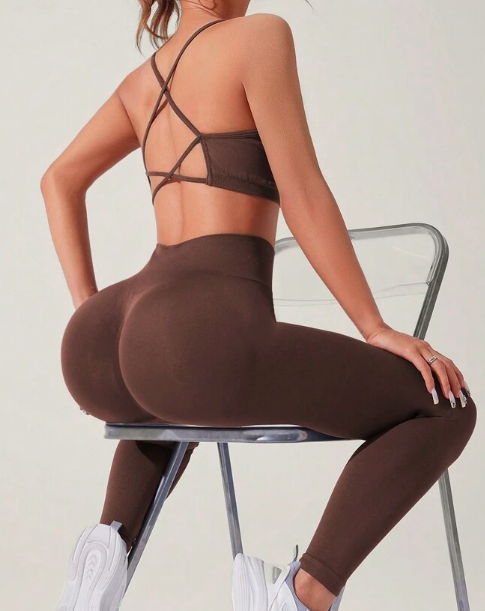 Ladies Brown Gym Set