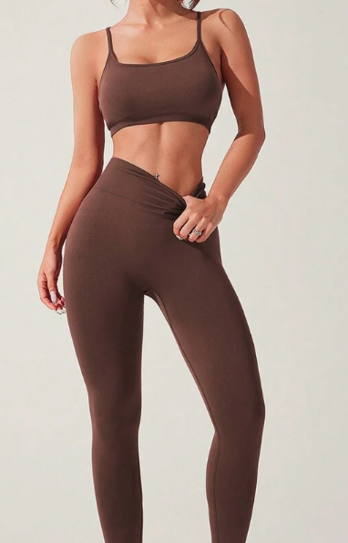 Ladies Brown Gym Set